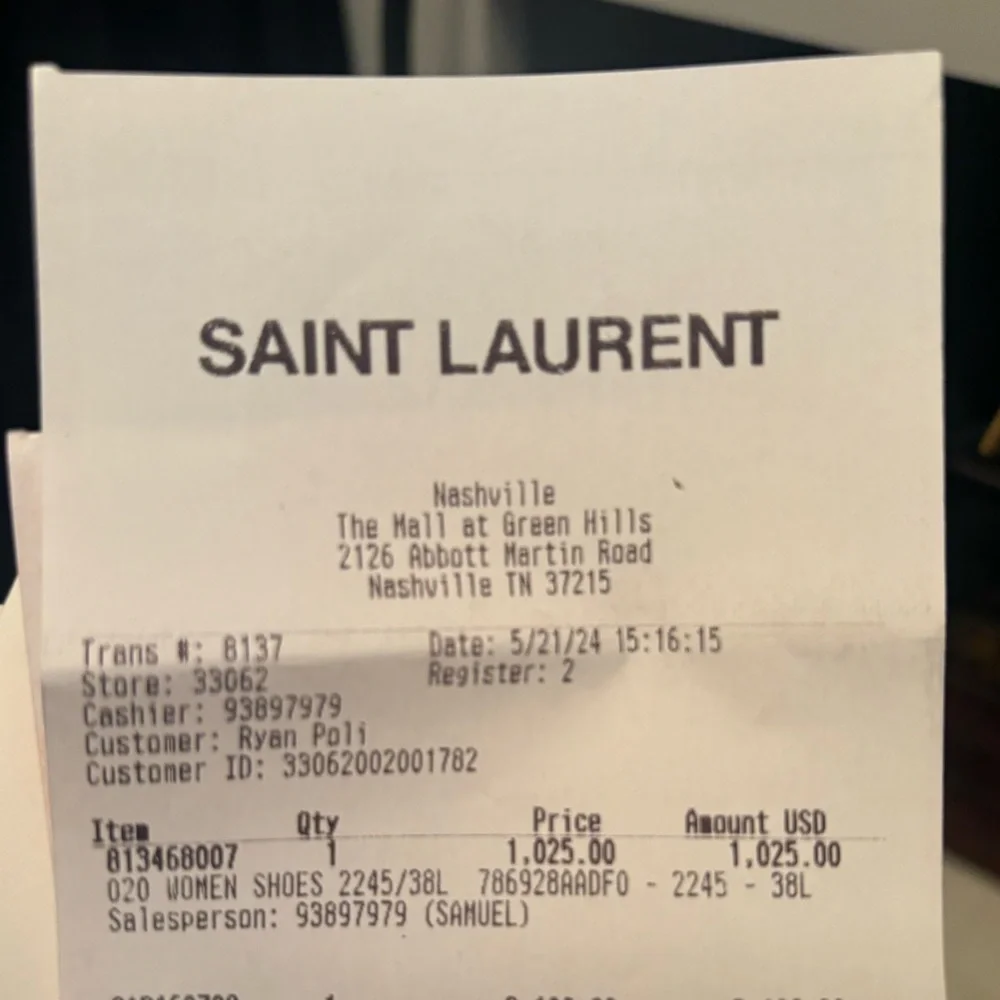 Saint Laurent Nappa Giannutri Harris eagle brown  leather heels size 39